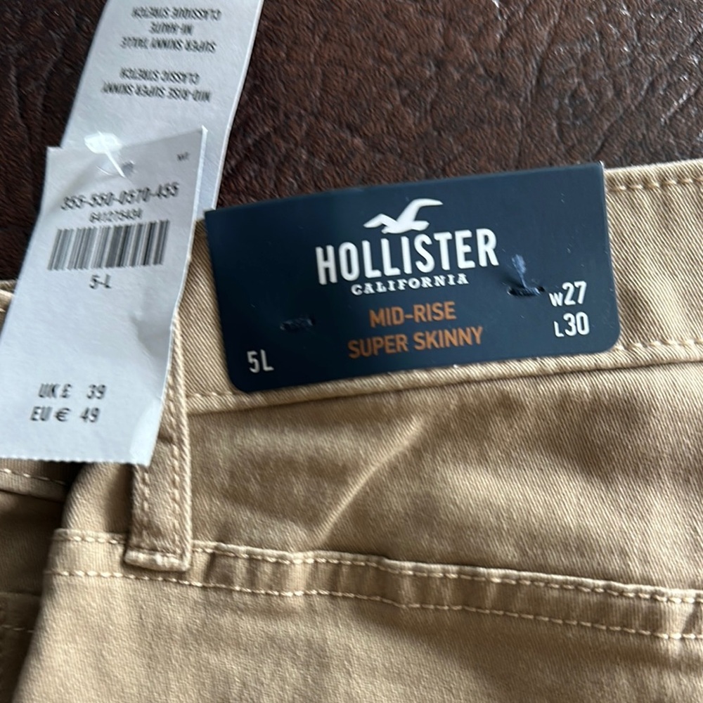 Hollister Women's Mid-Rise Super Skinny Jeans - Tan